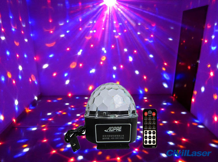 Cheap LED lighting Disco Crystal Ball small projector for home party with Remote control